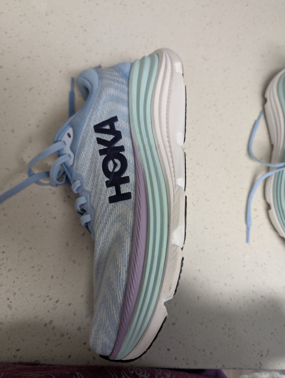 Hoka Women's Light Blue Pastel Running Shoes - Mint & Lavender Accents - Picture 13 of 13